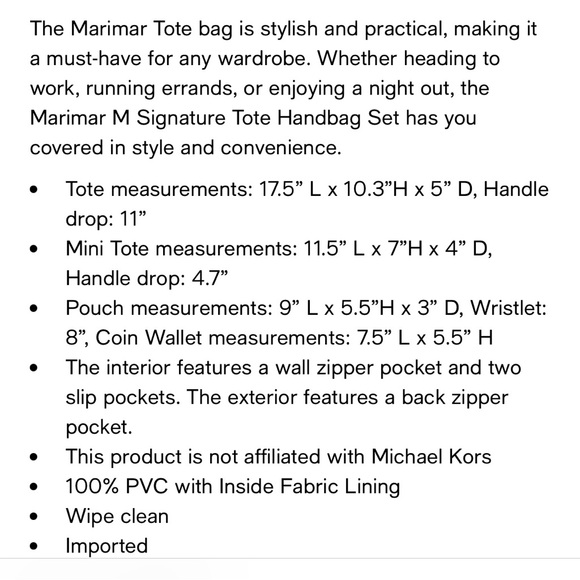 New 4pc MKF COLLECTION MODERN TOTE HANDBAG SET Marimar M Signature Mia K Red/Bl - Picture 15 of 15